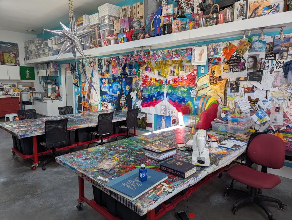 Photo showing inside the Art Barn Studio